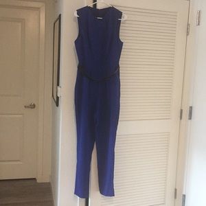 Royal Blue Romper w Black Belt